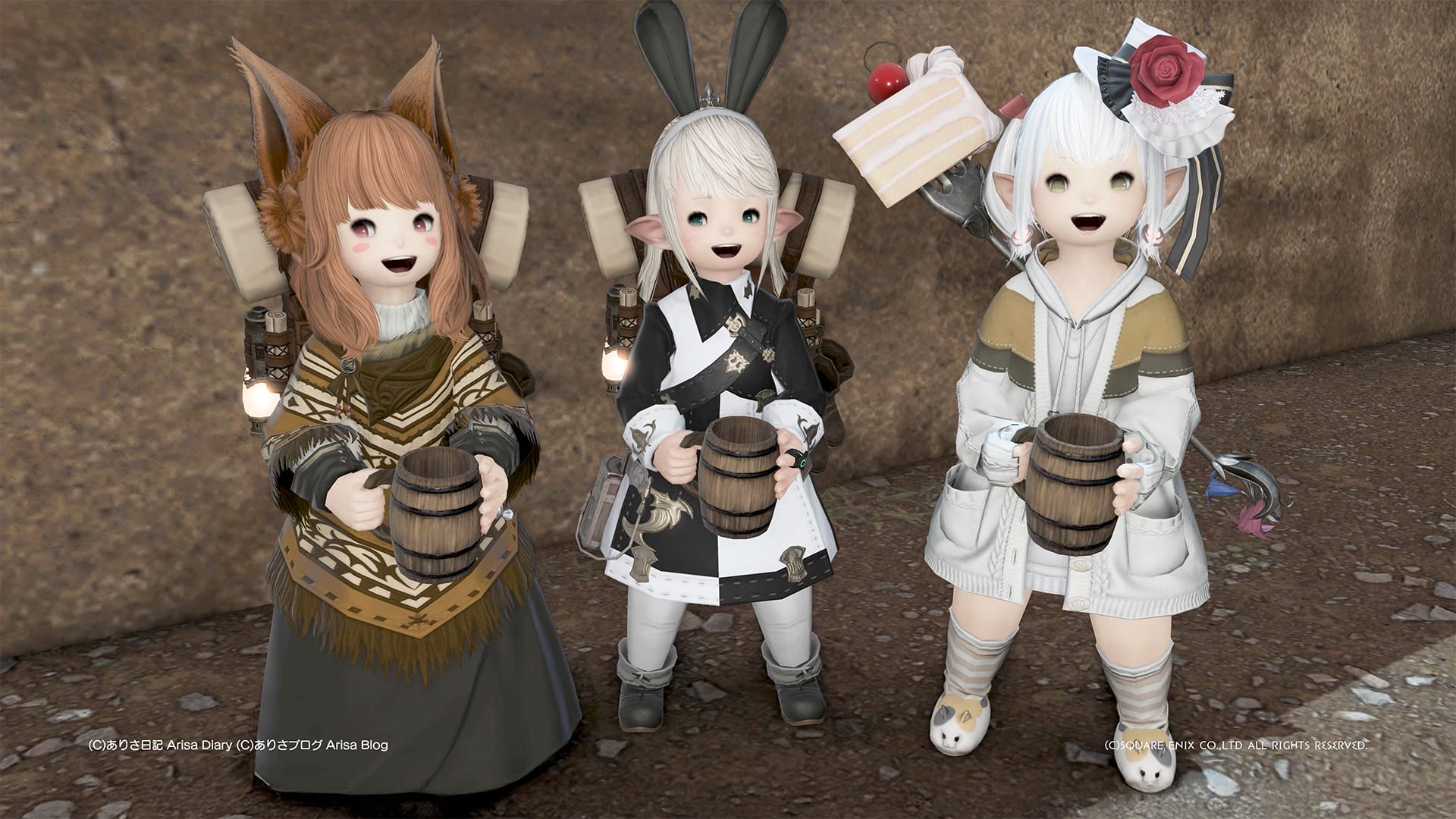 【FF14】シェルディーちゃんがいたんで一緒に乾杯してきたよーヾ(〃^∇^)ノ【FFXIV】エモート乾杯する