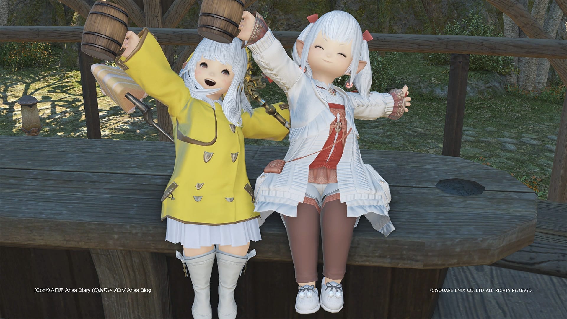 【FF14】レインコートで梅雨の季節を先取りのフレさん素敵よねーヾ(〃^∇^)ノ【FFXIV】Raincoats will come in handy soon!